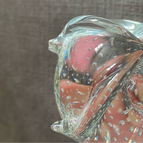 As Is Vintage Hand Blown Bulicante Art Glass Owl Paperweight - Picture 9 of 9
